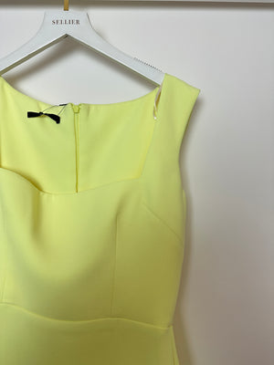 Alex Perry Pastel Yellow Sleeveless Mini Dress Size FR 38 (UK 10)