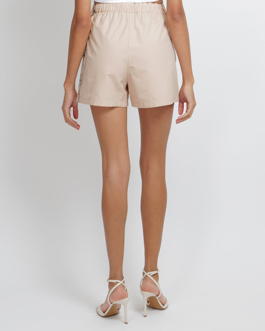 Christian Dior Blush Pink Shorts with "St Anne Des Usines" Logo Print Size FR 36 (UK 8)