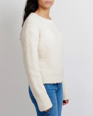 Christian Dior Cream Wool Jumper with Black J'Adior 8 Back Logo Print Size FR 38 (UK 10)