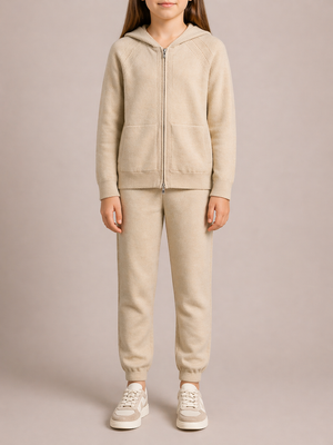 Loro Piana Kids Cream Baby Cashmere Gilet and Trousers Set Size 8 years RRP £1,500
