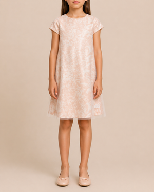 Christian Dior Kids Pink and White Sequin Mini Dress with Tulle Layering Size 8 years RRP £1,150