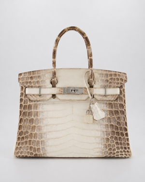 *SUPER RARE* Hermès Birkin 30 Retourne Bag in Himalaya Crocodile Niloticus Leather with Palladium Hardware