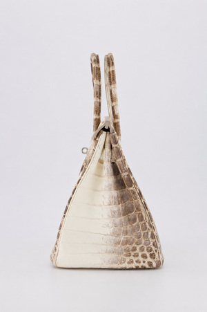 *SUPER RARE* Hermès Birkin 30 Retourne Bag in Himalaya Crocodile Niloticus Leather with Palladium Hardware