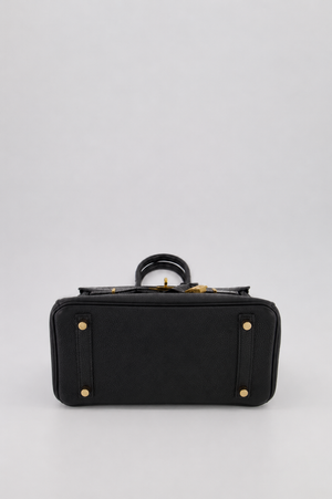 Hermès Birkin Bag 25cm Touch in Noir Togo Leather and Shiny Alligator Mississippiensis with Rose Gold Hardware