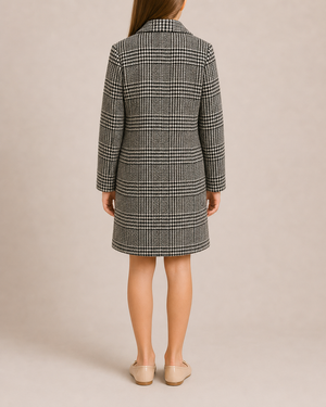 Dolce & Gabbana Kids Black and White Wool Houndstooth Coat Size 10 years RRP £850