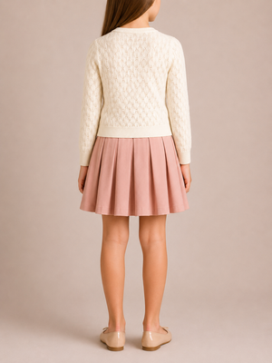 Loro Piana Kids Cream Knit Button Down Cardigan Size 8 years RRP £515