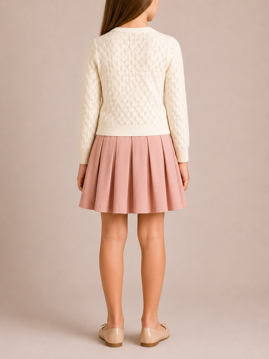 Loro Piana Kids Cream Knit Button Down Cardigan Size 8 years RRP £515