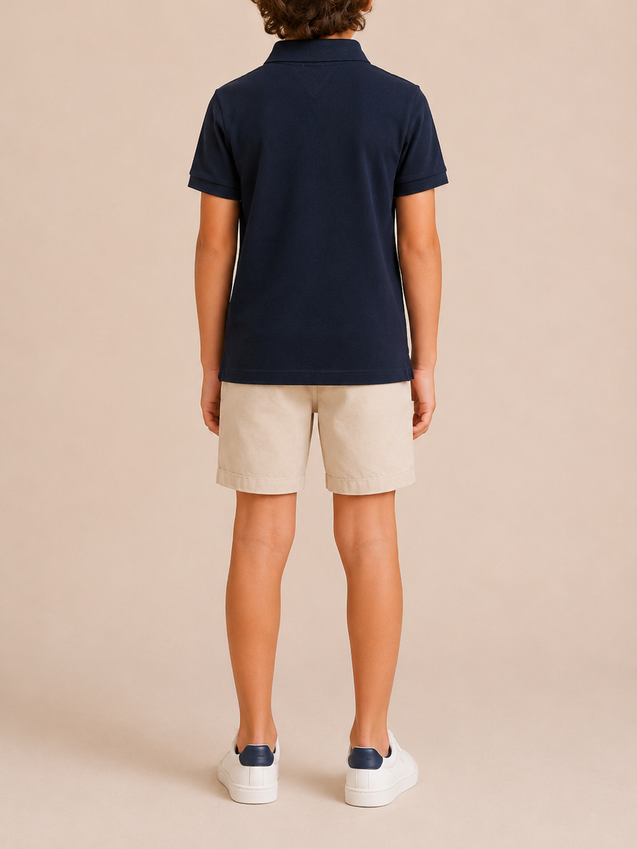 Dolce & Gabbana Kids Navy Polo Top with Logo Plate Size 10 years