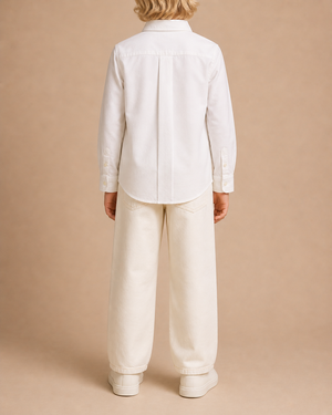 Polo Ralph Lauren Kids White Cotton Shirt with Logo Detail Size 10 years&nbsp;