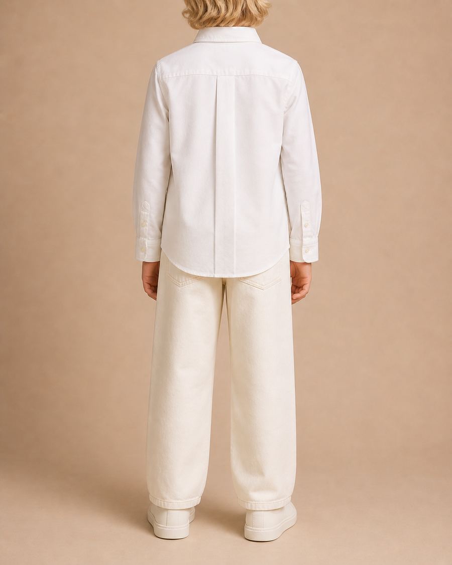 Polo Ralph Lauren Kids White Cotton Shirt with Logo Detail Size 10 years&nbsp;