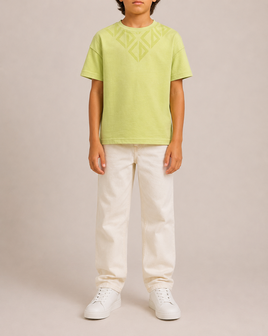 Christian Dior Kids Green T-Shirt with CD Prints Size 10 years