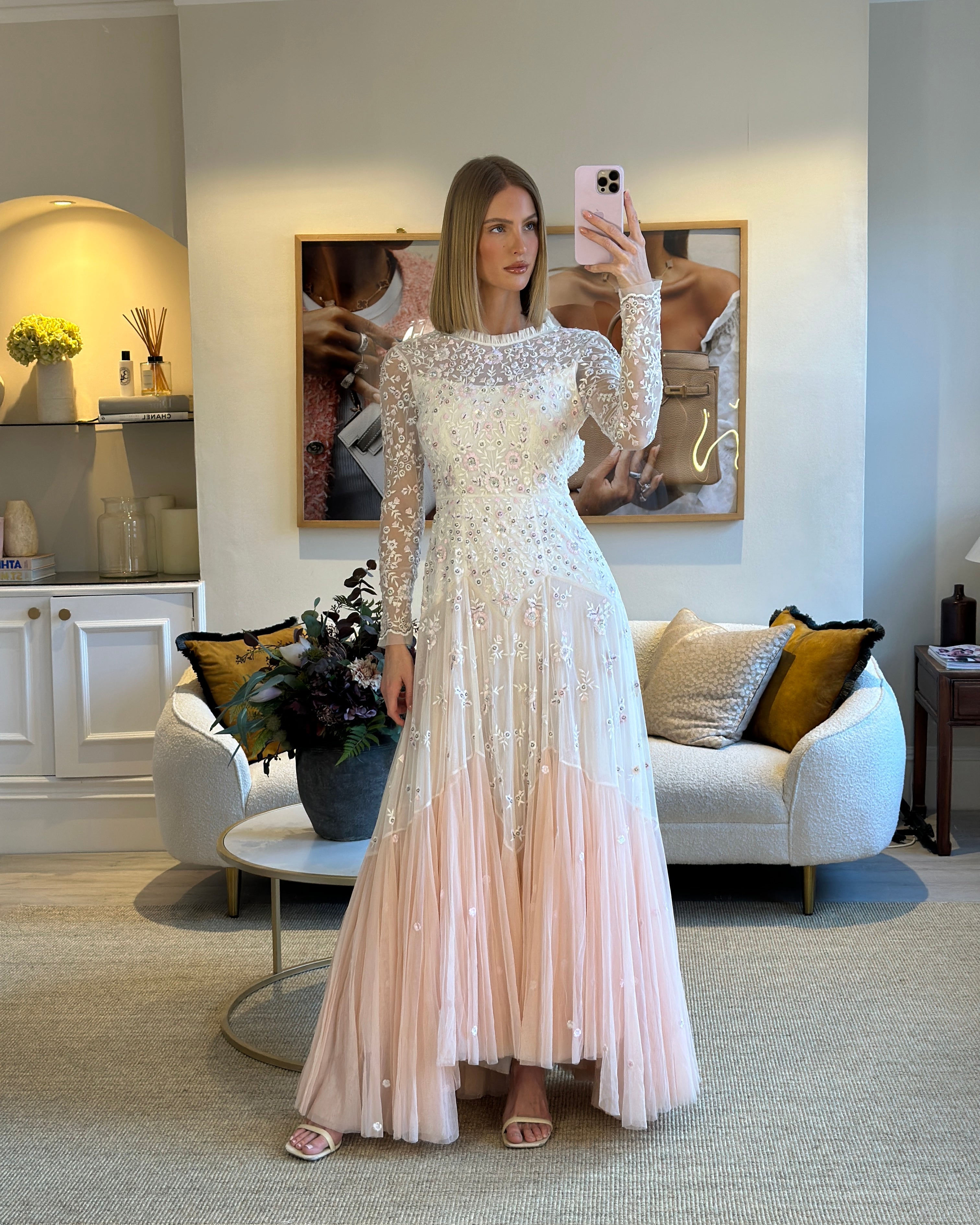Needle and thread online pink maxi dress