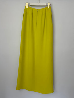 Christian Dior Lime Green Open Maxi Skirt with Pockets FR 34 (UK 6)