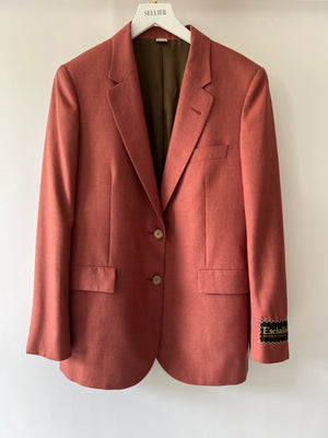 Gucci Salmon Pink Single Breasted Blazer with Eschatology Tailoring IT 40 (UK 8)