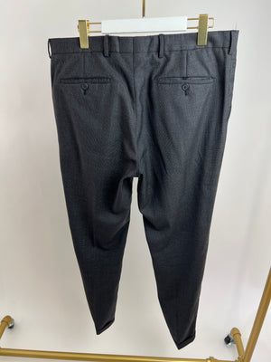 Prada Dark Grey Tailored Menswear Trousers Size UK 44