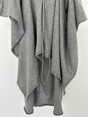 Victoria Beckham Grey Cotton Mini Jersey Dress with Sweetheart Neckline Size FR 34 (UK 6)