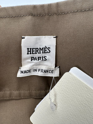 Hermès Khaki Straight Leg Riding Trousers Size FR 38 (UK 10)