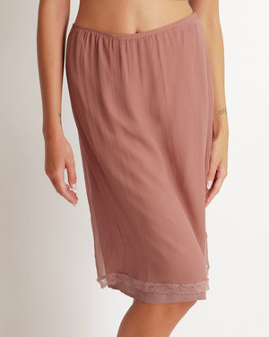 Gucci Pink Silk Skirt with Lace Trim Detailing Size XL (UK 14)