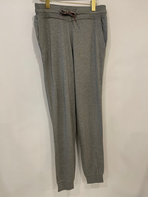 Loro Piana Light Grey Cashmere Gilet and Jogger Set with Orange Detail Size S (UK 8)