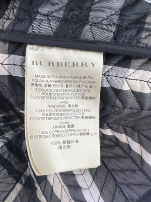 Burberry Black Chevron Quilted Jacket with Zip Pocket Detail FR 40 (UK 12)