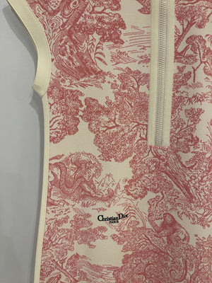 Christian Dior Pink and White Dioriviera Toile de Jouy Mini Dress Size FR 34 (UK 6) RRP £2,600
