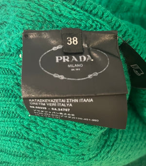 Prada Emerald Green Cashmere Long-Sleeve Jumper Size IT 38 (UK 6) RRP £1,250