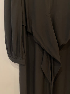 Zimmermann Black Long-Sleeve Maxi Dress with Belt Detail Size 1 (UK 10)