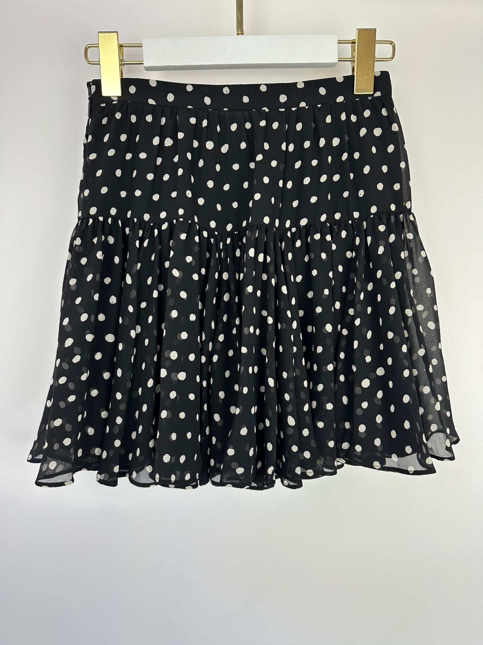 ミニスカート SAINT LAURENT Women Mini Skirts 785399Y7I221000 Black Saint Laurent Belted Suede Mini Skirt in Black | FWRD
