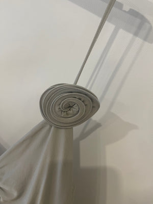 Magda Butrym Grey Maxi Dress with Ruch Detail and Rose Apliquee Size FR 34 (UK 6) RRP £1,450
