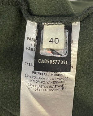 Fendi Khaki Sportswear Long-Sleeve Top with Logo Detail Size IT 40 (UK 8)