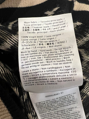 Valentino Black and Beige Wool Vlogo Jumper Size XS (UK 6)