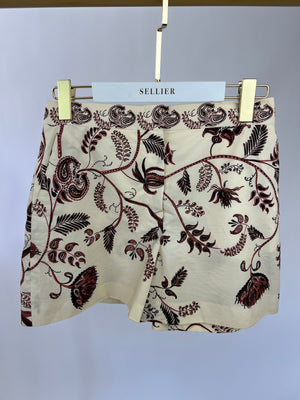 Christian Dior Beige Silk Paisley Top and Shorts Set Size FR 34-36 (UK 6-8)