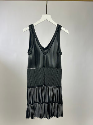 Alaïa Black Halter Neck Pleated Mini Dress FR 40 (UK 12)