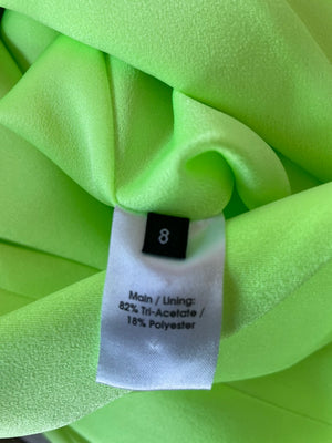 Alex Perry Neon Green Blazer and Tailored Wide Leg Trousers Set Size UK 8