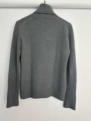 Loro Piana Grey Baby Cashmere Roll-Neck Jumper Size IT 42 (UK 10)