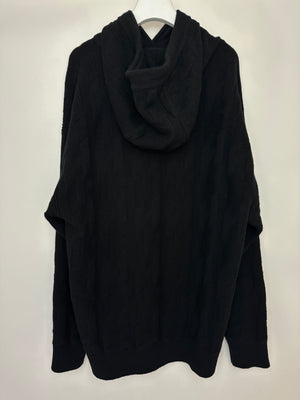Hermès Black Voyage Knit Hoodie Size FR 40 (UK 12)