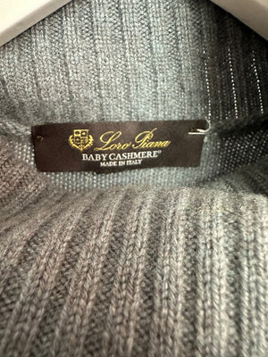 Loro Piana Grey Baby Cashmere Roll-Neck Jumper Size IT 42 (UK 10)