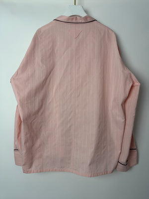 Prada Peach Cotton Shirt with Contrast Trim Size FR 36 (UK 8) RRP £1560