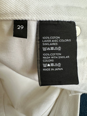 Celine White Wash Denim Straight Jeans Size 29 (UK 12)
