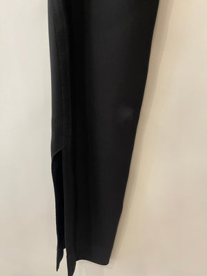 Louis Vuitton Black Split Hem Skinny Trousers with Silver Charm Detail Size FR 40 (UK 12)