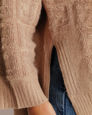 Fendi Beige Towelling FF Logo High Neck Mohair Jumper Size IT 42 (UK 10) RRP £,1,400