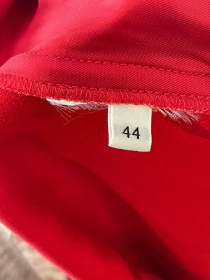 Alexander McQueen Red Blazer Jacket and Matching Trousers Set with Red Button Details Size IT 42/44 (UK 10/12)