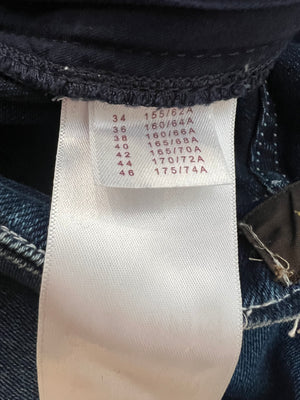 Louis Vuitton Skinny Jeans with Gold Zip Details and Logo Embroidery Size FR 34 (UK 6)