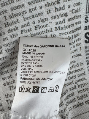 Comme Des Garçons Black Newspaper Print Long Sleeve T-Shirt FR 38 (UK 10)