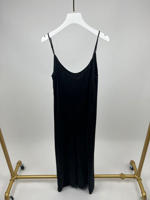 La Perla Black Silk Slip Sleeveless Dress with Slit Detail IT 44 (UK 12)