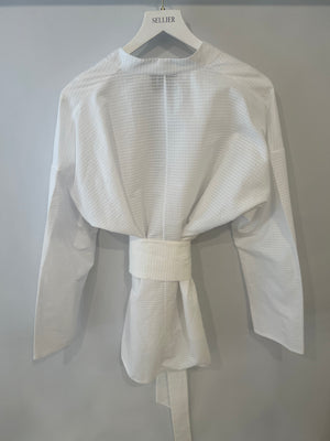 Tove White Arya Top with Belt Size FR 34 (UK 6) RRP £495