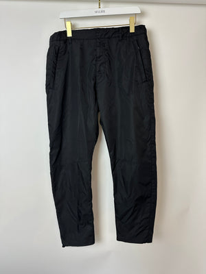 Prada Men's Black Re-Nylon Logo Trousers Size IT 50 (UK 40)