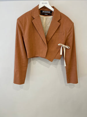 Jacquemus "L'amour" Brique Cropped Jacket and Trouser Set Size FR 34 (UK 6)