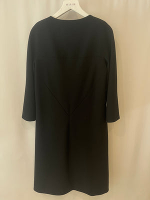 Balenciaga Edition Black Wool Oversized Midi Dress with Pockets Size FR 36 (UK 8)