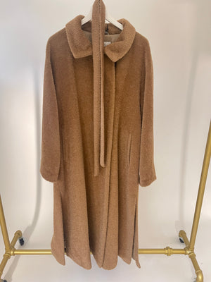 Max Mara Camel Long Alpaca Coat Size IT 44 (UK 12)